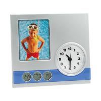 Часы с датой, термометром и рамкой для фотографии 6x9 см