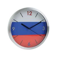 Часы настенные «Российский флаг». При желании можно изготовить циферблат по индивидуальному дизайну