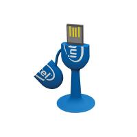 Флеш-карта USB 2.0 на 4 Gb в форме микрофона на присоске. Может использоваться как подставка под мобильный телефон, MP3-плеер