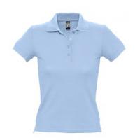 Рубашка поло женская PEOPLE 210 голубая
