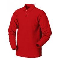 Рубашка поло мужская с длинным рукавом WINTER 210 красная