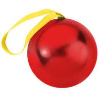 Елочный шар - шкатулка для подарка, красный