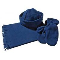 Набор: шарф, шапка, варежки, синий