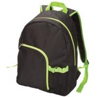 Рюкзак, черный с желто-зеленой контрастной отделкой
